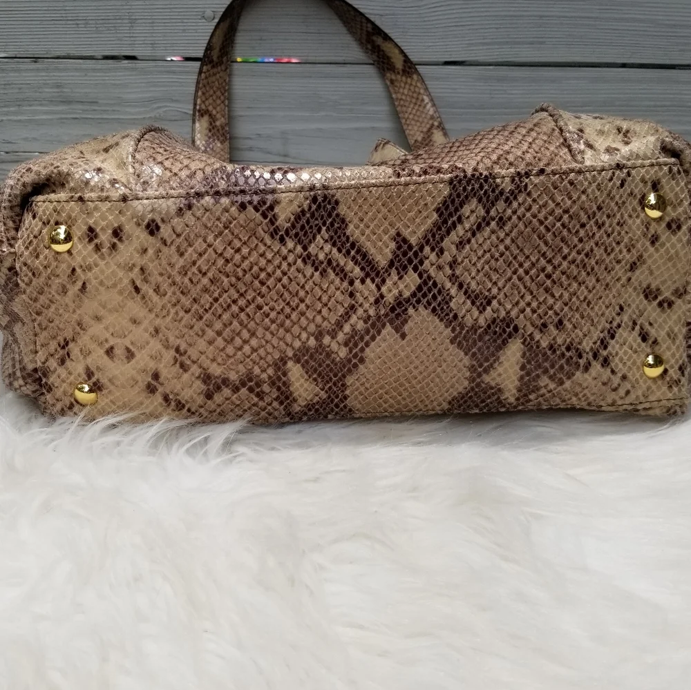 NWT Michael Kors Beverly Large Python Satchel